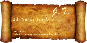 Jánosa Teréz névjegykártya